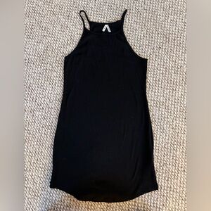 Halter Spaghetti Strap Black Dress